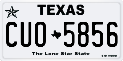 TX license plate CUO5856