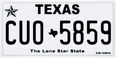 TX license plate CUO5859