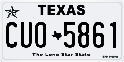 TX license plate CUO5861