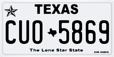 TX license plate CUO5869