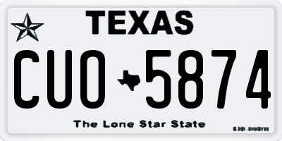 TX license plate CUO5874