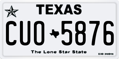 TX license plate CUO5876