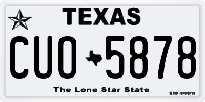 TX license plate CUO5878