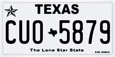 TX license plate CUO5879
