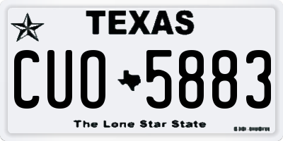 TX license plate CUO5883