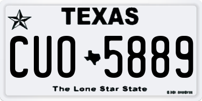 TX license plate CUO5889