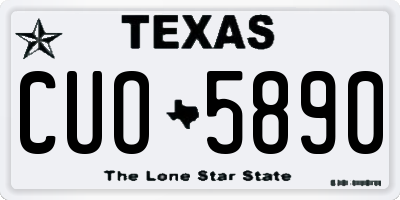 TX license plate CUO5890
