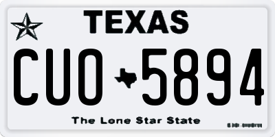 TX license plate CUO5894