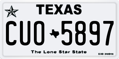 TX license plate CUO5897