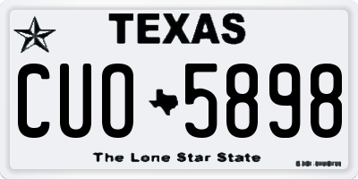 TX license plate CUO5898