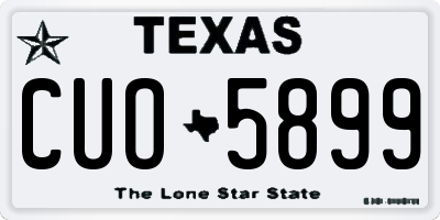 TX license plate CUO5899