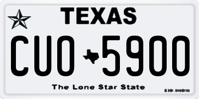TX license plate CUO5900