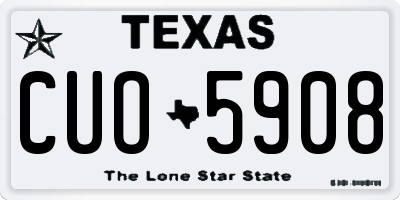 TX license plate CUO5908