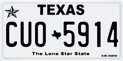 TX license plate CUO5914