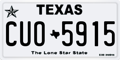 TX license plate CUO5915