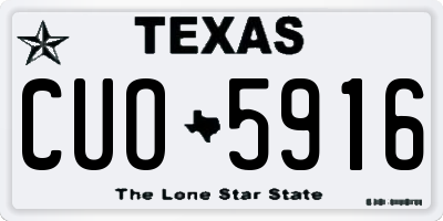 TX license plate CUO5916