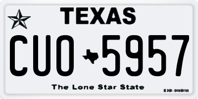 TX license plate CUO5957