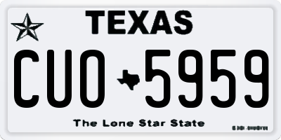 TX license plate CUO5959