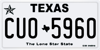 TX license plate CUO5960