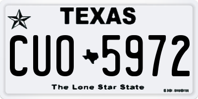 TX license plate CUO5972