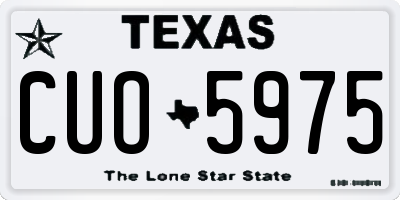TX license plate CUO5975