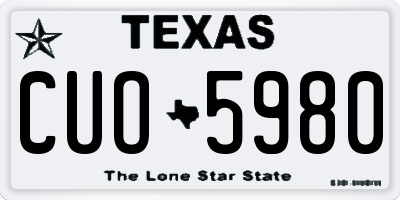 TX license plate CUO5980