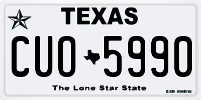 TX license plate CUO5990