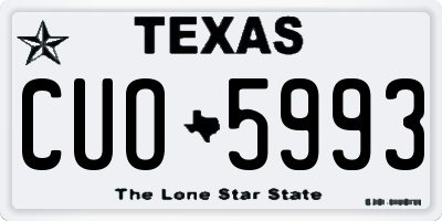 TX license plate CUO5993