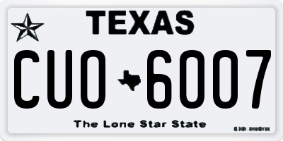 TX license plate CUO6007
