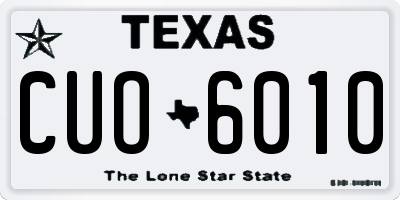 TX license plate CUO6010