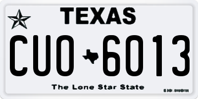 TX license plate CUO6013