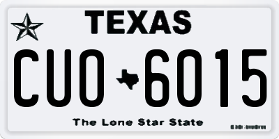 TX license plate CUO6015