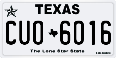 TX license plate CUO6016