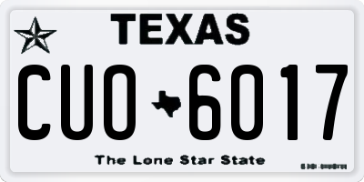TX license plate CUO6017