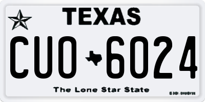 TX license plate CUO6024