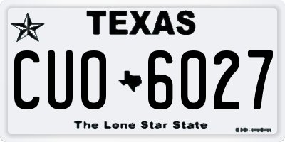 TX license plate CUO6027