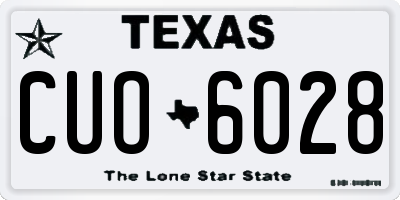 TX license plate CUO6028