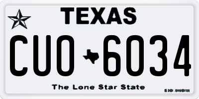 TX license plate CUO6034