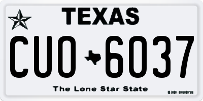 TX license plate CUO6037