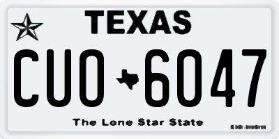 TX license plate CUO6047