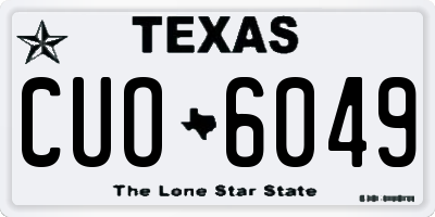 TX license plate CUO6049
