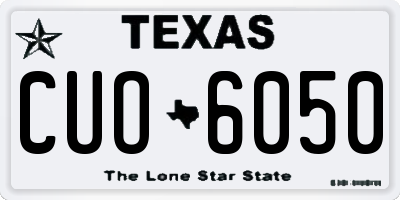 TX license plate CUO6050