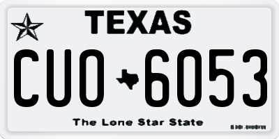 TX license plate CUO6053