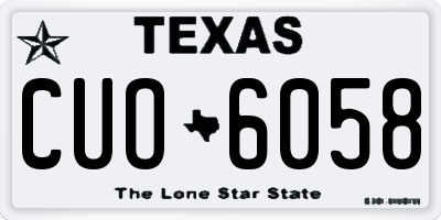 TX license plate CUO6058