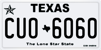 TX license plate CUO6060