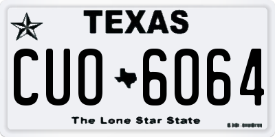 TX license plate CUO6064
