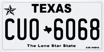 TX license plate CUO6068