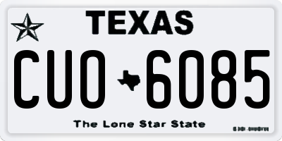 TX license plate CUO6085