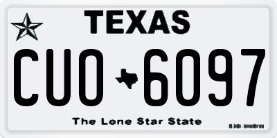 TX license plate CUO6097