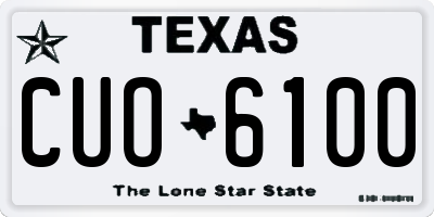 TX license plate CUO6100